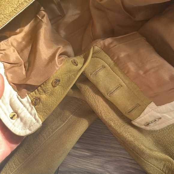 RARE Ralph Lauren blue label calf-suede tan leather embroidered western pants 6 - Picture 12 of 17